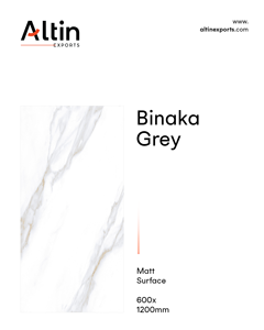 Azulejos de porcelana vitrificada esmaltada premium de 600x1200 mm, color gris Binaka - Acabado mate, grado A A A+, 60x120 cm, para paredes y suelos. - Product Image 2