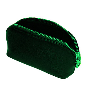 Unisex <b>Mini</b> Leather Cosmetic Storage Case Large Capacity Fashionable PU Polyester Zipper Closure Waterproof Soft Handle Logo - Product Image 1