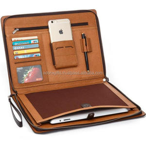 ผู้ผลิตสีน้ำตาลเข้มหนังการประชุมโฟลเดอร์โฟลเดอร์การนำเสนอ - Product Image 2