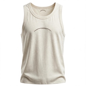 เสื้อกล้ามคอกลมแขนกุดผู้ชาย สีพื้น ผ้าฝ้ายระบายอากาศ ใส่สบายๆ - Product Image 4