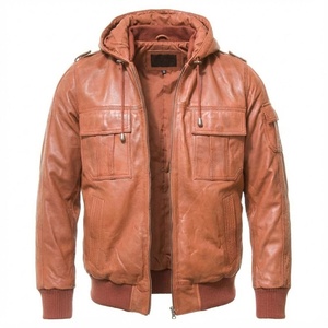 Veste en cuir pour homme, style décontracté, haute qualité, pour motard, coupe ajustée, vente en gros, prix attractif. - Product Image 1