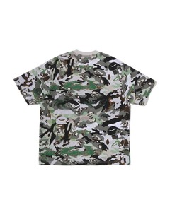 Herren Camouflage T-Shirt Weiß mit Affenkopf-Logo Kurzarm Rundhals Streetwear 100% Baumwolle Wärmeübertragungsdruck - Product Image 2