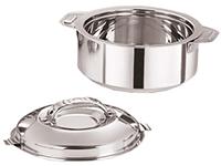 Ensemble de casseroles modernes en acier inoxydable durable Thermosteel Hot Case Combo 3 de 20 cm de diamètre pour salades, currys, riz - Prix bas Export