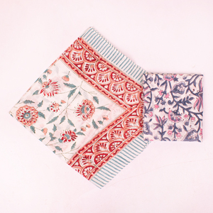 Craftjaipur Bohemian Style Block Printed Cotton <b>Bandana</b> Fashionable Trendy Women Floral Patterns Handmade Cover-Up Wraps - Product Image 4