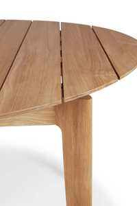 Modern Teak Wood Outdoor Dining <b>Table</b> <b>Round</b> <b>Patio</b> <b>Table</b> Solid Wood Garden Furniture - Product Image 3