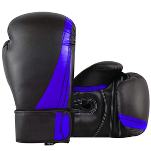 Performance Gear Boxing Gloves Black Leather <b>Velcro</b> Closure Adjustable Wrist <b>Strap</b> Adult Training Equipment - Product Image 4