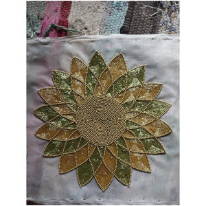 Nuevo diseño indio hecho a mano con cuentas corredor y posavasos bordados manteles individuales corredor para boda decoración de mesa de fiesta de Navidad - Product Image 1