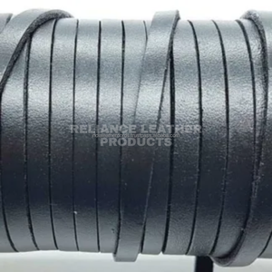 Eco-Friendly Black Shine Color Flat <b>Leather</b> Cord 5mm <b>Leather</b> Band for DIY <b>Bracelets</b> & Crafts - Product Image 6