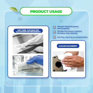 Toallitas Industriales de Tela No Tejida Krclean, 9.8x11.8 Pulgadas, Paquete de 80 Hojas, Ecológicas, para Limpieza Sanitaria, Bolsa Moderna, Balcón - Product Image 5