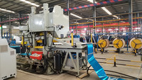 Ligne de pressage à ailettes en H haute vitesse pour la production de refroidisseurs à échangeurs de chaleur en feuille d'aluminium - Matrice progressive automatique PLC