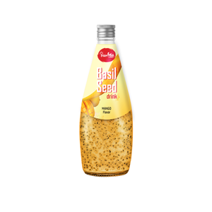 Interfresh 290ml Bouteille en verre aromatisée faible en gras Basilic Boissons Jus de fruits Pomme Raisin Fraise Basilic Graine Séché Filtré - Product Image 1