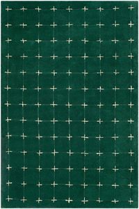 Tapis rectangulaire moderne à motif géométrique, en laine tuftée et acrylique, avec envers antidérapant en caoutchouc, pour salon, vert crème - Product Image 3