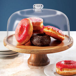 Nouveau design, support à gâteau rond multifonction en bois, ensemble de table pour la présentation de gâteaux d'anniversaire, de mariage, décoration de fête - Product Image 2