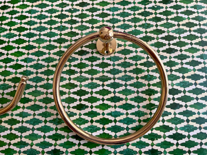 Porte-serviettes mural en laiton poli antique robuste pour salle de bain, maison, hôtel, accessoires - Product Image 3