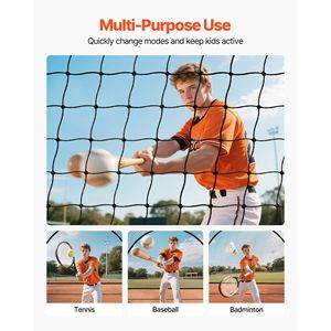 Gabbia da Battuta Portatile Autoportante 19.9 X 12.0 X 8.2 FT, in HDPE Annodato a 30 Strati, Attrezzatura per Allenamento di Battuta - Product Image 6