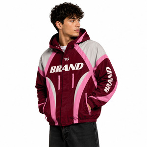 Trendy Style Custom Contrast Panel Hooded Windbreaker Jackets Lightweight Streetwear jacket for men OEM Private <b>Label</b> Supplier - Product Image 6