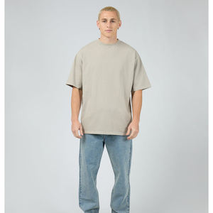 Nouveauté : T-shirts à manches courtes pour hommes, mode streetwear, 100% coton, haute qualité, épaules tombantes, surdimensionnés, logo personnalisé - Product Image 5