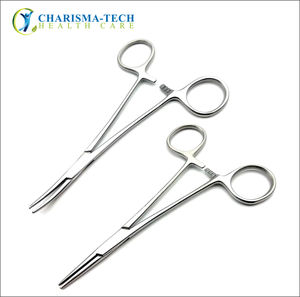 Pinzas Charismatech de 16 cm, Rectas y Curvas, de Acero Inoxidable, Hemostáticas, Instrumentos Quirúrgicos Pediátricos, Kit Manual, CE CHC-1024 Clase - Product Image 2