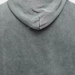 Sudadera con capucha oversize con lavado ácido para hombre, estilo urbano, con logo personalizado, básicas, para venta en línea - Product Image 5