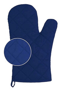Guantes cortos de cocina personalizados, impermeables, acolchados con diseño de diamante, gruesos, para horno microondas, aislantes, de dos dedos, de algodón - Product Image 3