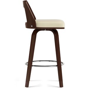 Tabouret de bar pivotant en bois courbé crème Ellison, lot de 2 - Product Image 3