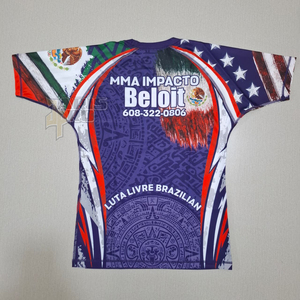 Rashguard de grappling BJJ Gi, vêtement de combat compressif, t-shirt d'entraînement personnalisé, écologique, pour adultes, en spandex/polyester 220g, sublimation - Product Image 3