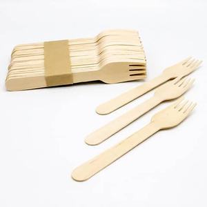 Fourchette en bois jetable, couverts biodégradables écologiques pour les fêtes et la restauration - Product Image 4