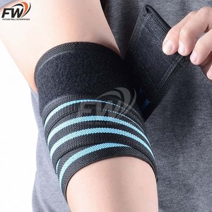 ผ้าพันเข่า OEM แบบยืดหยุ่นสวมใส่สบายและกระชับสำหรับการฝึกซ้อมประจำวัน ผ้าพันเข่าแบบยาวพร้อมตัวล็อคแบบตะขอ - Product Image 1