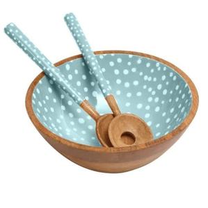 Tazones de Ensalada de Madera de Diseño de 12 Pulgadas, Grandes, Decorativos, Pintados a Mano, Clásicos, Aptos para Alimentos, Tazones para Servir - Product Image 3