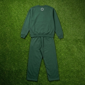 Men Dark Green Crewneck Sweatshirt <b>Jogger</b> Pants <b>Set</b> <b>Matching</b> Two Piece Casual Streetwear Tracksuit - Product Image 6