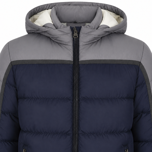 Men's Eco-friendly Thick Puffer <b>Jacket</b> Front Solid Windproof Zipper Closure Casual <b>Winter</b> Wear Regular Fit Polyester Wadding - Product Image 6