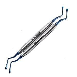 Curetas Dentales Lucas, Instrumentos Quirúrgicos Dentales con Puntas Dentadas de Color Azul, Herramientas Profesionales para el Cuidado Periodontal e Implantes - Product Image 5