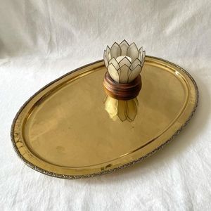 Premium Oval <b>Copper</b> Serving Tray with Dual <b>Handles</b> | Elegant <b>Kitchen</b> & Dining Platter for Serving, Decor & Hospitality Use - Product Image 3