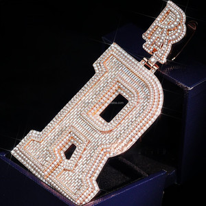 Collar de Moissanita Vintage para Hombre con Cadena de Plata de Ley Chapada en Oro de 14K, Certificado IGI - Product Image 2
