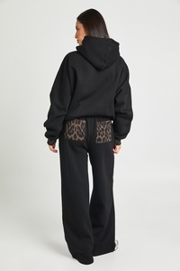 <b>Women</b> Black Wide Leg Sweatpants High Waist Drawstring Casual Loose Fit <b>Lounge</b> <b>Trousers</b> Straight Leg Jogger Pants Wholesale Wear - Product Image 6