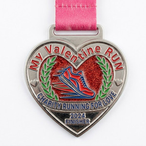Medalla Conmemorativa en Forma de Corazón de Metal Fundido para Eventos Benéficos - Product Image 5