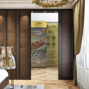 MELTING AROMAS Bâtonnets d'encens de sauge blanche 100% naturels, écologiques et biologiques - Bois de bambou, usage religieux indien - Product Image 1