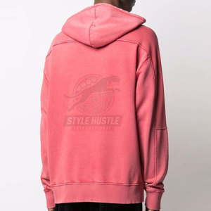 Sudaderas con capucha de alta calidad para hombre, estilo urbano, al por mayor, básicas, con lavado ácido, extragrandes, transpirables. - Product Image 4