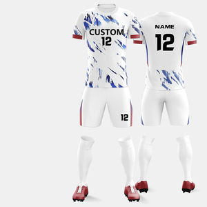 Wholesale OEM ODM Custom Soccer Uniform Set Short Sleeve Breathable Football Jersey High Quality Team Sportswear - Product Image 4