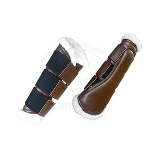 รองเท้าบูทสำหรับม้าแบบ Flex Trainer Splint ทำจากหนังสังเคราะห์บุด้วยขนแกะนุ่ม พร้อมสายรัดเวลโคร 3 เส้น ขนาดใหญ่ 1 คู่ - Product Image 3