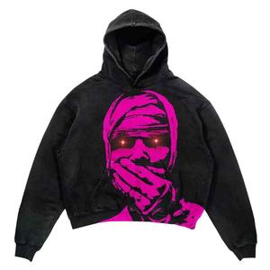 Sweat à capuche personnalisé dtg dtf imprimé tissu en coton doux durable et chaud idéal pour la promotion de la marque ou la mode streetwear - Product Image 3