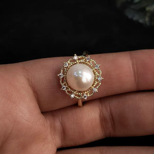 Affordable Freshwater Pearl Floral <b>Adjustable</b> <b>Ring</b> Free Size Open Band Pearl Jewelry <b>Ring</b> Resizable Supplier - Product Image 1