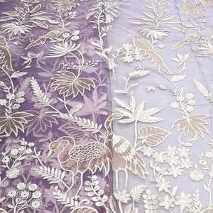 Custom Multi Embroidery Cotton <b>Fabric</b> Eyelet Floral Embroidered <b>Fabric</b> for Garment and Dress - Product Image 4
