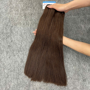 Extensions de cheveux humains bruns vierges lisses en gros 2026 du Vietnam, cuticules alignées - Product Image 4