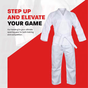 Uniforme de karaté pour enfants et adultes, léger, pour étudiants, uniforme d'entraînement aux arts martiaux, ceinture blanche assortie, pour débutants - Product Image 2