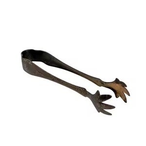 Pince à sucre argentée de petite taille avec extrémités à griffes, pince à glace, pince de service, outil de cuisine et de bar, idéale pour les fêtes et les buffets - Product Image 3