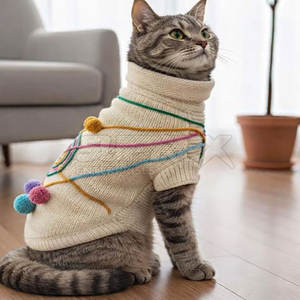 Suéter Moderno de Lana Tejida para Perros y Gatos, Ligero y Cálido, Ropa para Mascotas de Razas Pequeñas, Medianas y Grandes - Product Image 3