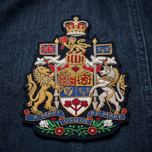 Custom Embroidered Lace Coat of Arms Patch <b>Sew</b>-On Fabric Badge Irregular Shape Classical Design for Garment Art No 061 - Product Image 2