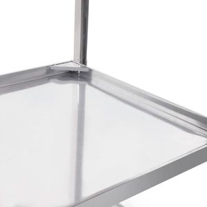 Carrello a 3 Ripiani in Acciaio Inox con Rotazione a 360° e Trolley di Servizio di Qualità Professionale per Uso Domestico - Product Image 5