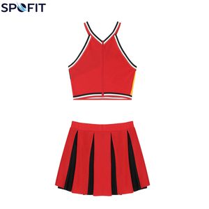 Uniforme de Animadoras Profesional Personalizado, Impreso, 100% Poliéster, Conjunto de Dos Piezas para Adultos, Uniforme de Animadoras Personalizado para Baile - Product Image 2